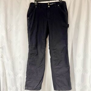 Carhartt Women’s Black Fleece Lined Original Fit Cargo Pants - Size 8